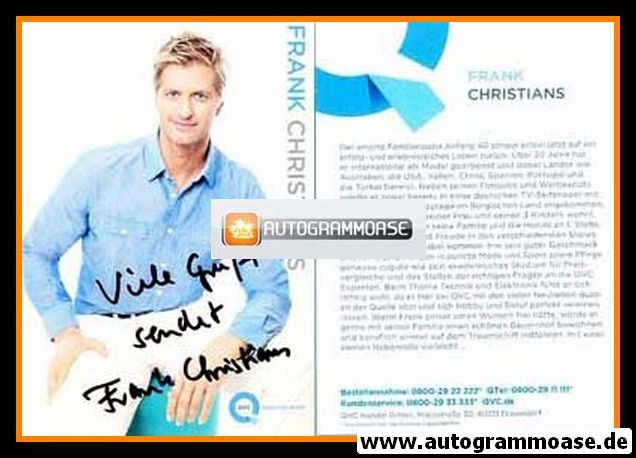 Autogramm TV | QVC | Frank CHRISTIANS | 2010er (Portrait Color)