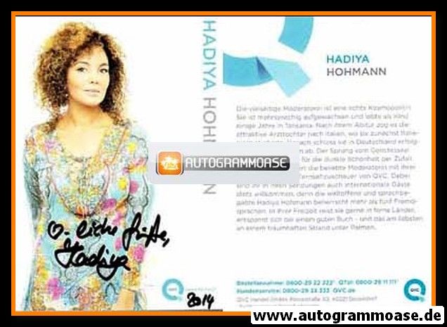 Autogramm TV | QVC | Hadiya HOHMANN | 2010er (Portrait Color)