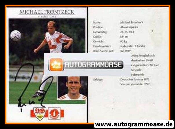 Autogramm Fussball | VfB Stuttgart | 1993 | Michael FRONTZECK (1)