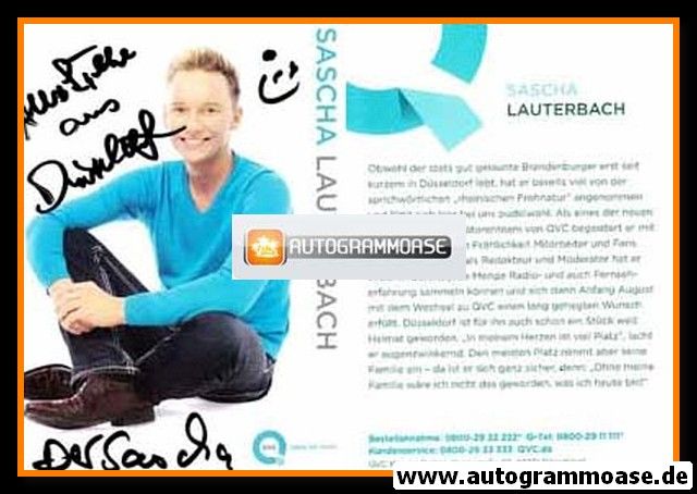 Autogramm TV | QVC | Sascha LAUTERBACH | 2010er (Portrait Color)