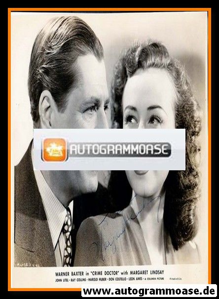 Autogramm Film (USA) | Margaret LINDSAY | 1943 Foto "Crime Doctor"