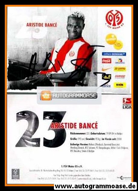 Autogramm Fussball | FSV Mainz 05 | 2009 | Aristide BANCE