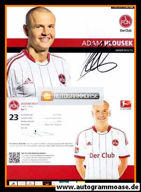 Autogramm Fussball | 1. FC Nürnberg | 2012 | Adam HLOUSEK