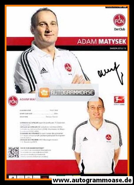 Autogramm Fussball | 1. FC Nürnberg | 2012 | Adam MATYSEK