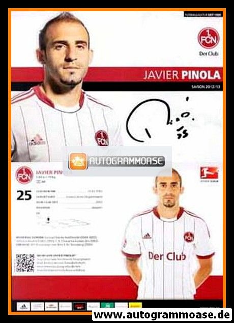 Autogramm Fussball | 1. FC Nürnberg | 2012 | Javier PINOLA