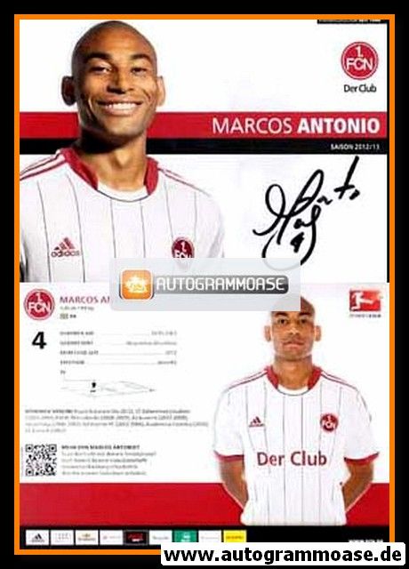 Autogramm Fussball | 1. FC Nürnberg | 2012 | Marcos ANTONIO