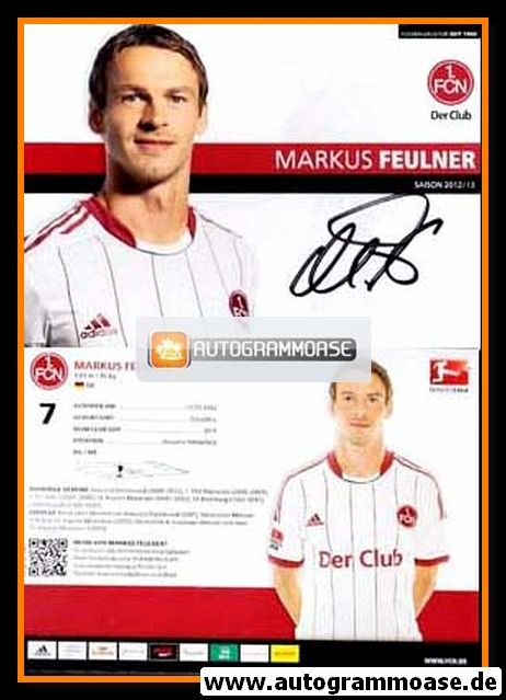 Autogramm Fussball | 1. FC Nürnberg | 2012 | Markus FEULNER