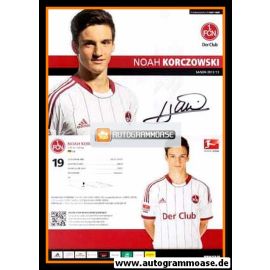 Autogramm Fussball | 1. FC Nürnberg | 2012 | Noah KORCZOWSKI