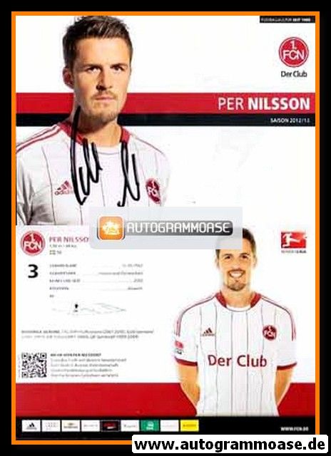 Autogramm Fussball | 1. FC Nürnberg | 2012 | Per NILSSON
