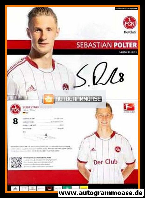 Autogramm Fussball | 1. FC Nürnberg | 2012 | Sebastian POLTER