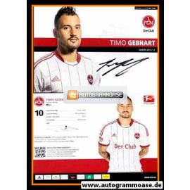 Autogramm Fussball | 1. FC Nürnberg | 2012 | Timo GEBHART