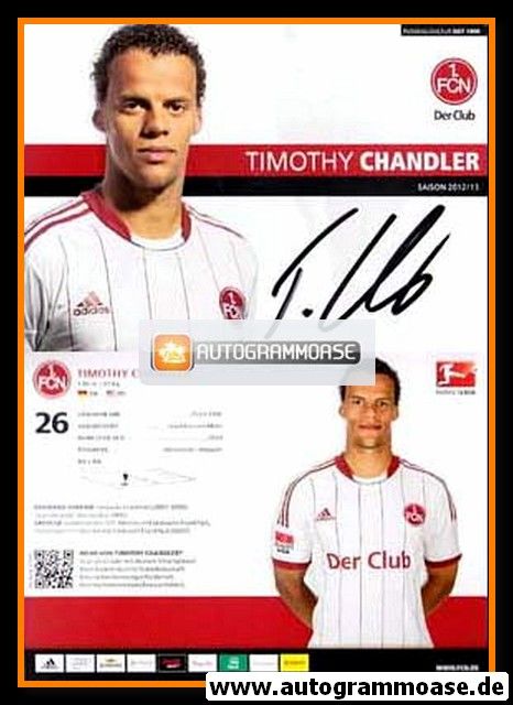 Autogramm Fussball | 1. FC Nürnberg | 2012 | Timothy CHANDLER