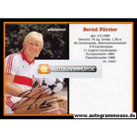 Autogramm Fussball | VfB Stuttgart | 1983 | Bernd FÖRSTER