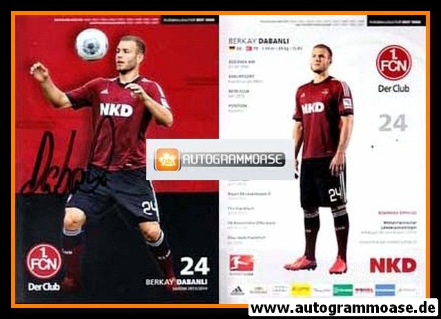 Autogramm Fussball | 1. FC Nürnberg | 2013 | Berkay DABANLI