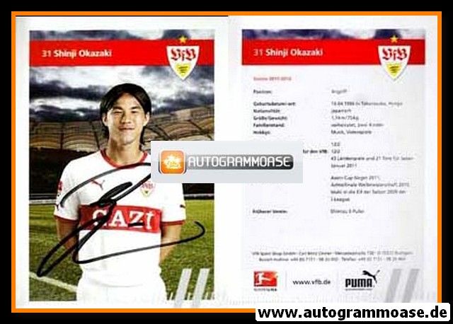 Autogramm Fussball | VfB Stuttgart | 2011 | Shinji OKAZAKI