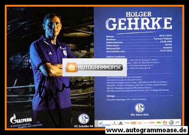 Autogramm Fussball | FC Schalke 04 | 2014 | Holger GEHRKE