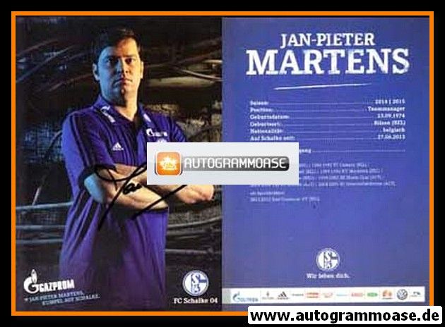 Autogramm Fussball | FC Schalke 04 | 2014 | Jan-Pieter MARTENS