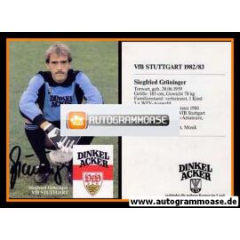 Autogramm Fussball | VfB Stuttgart | 1982 | Siegfried GRÜNINGER