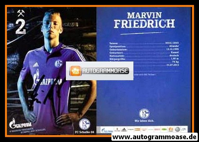 Autogramm Fussball | FC Schalke 04 | 2014 | Marvin FRIEDRICH