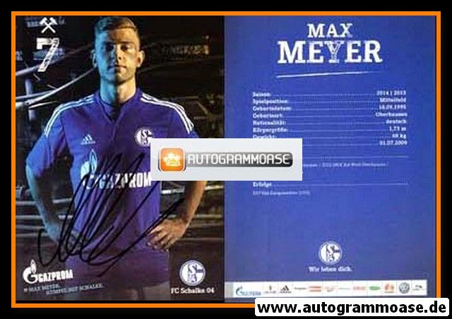 Autogramm Fussball | FC Schalke 04 | 2014 | Max MEYER