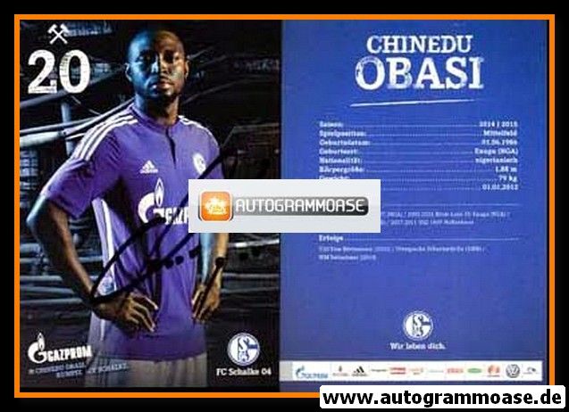 Autogramm Fussball | FC Schalke 04 | 2014 | Chinedu OBASI