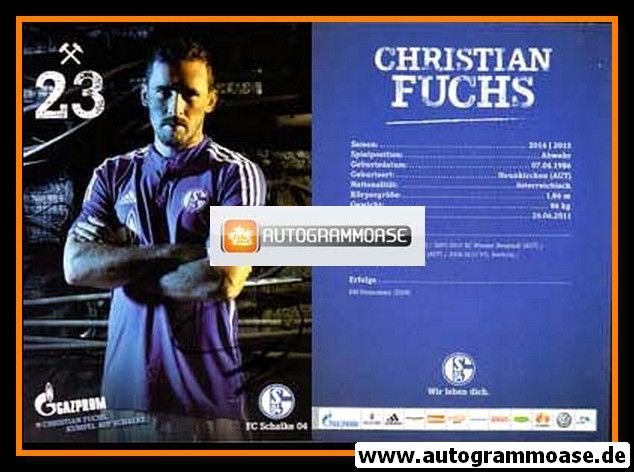 Autogramm Fussball | FC Schalke 04 | 2014 | Christian FUCHS