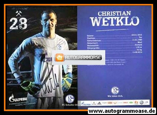 Autogramm Fussball | FC Schalke 04 | 2014 | Christian WETKLO