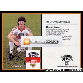 Autogramm Fussball | VfB Stuttgart | 1982 | Thomas KEMPE