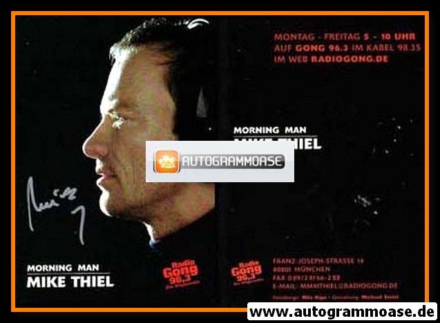 Autogramm Radio | Gong | Mike THIEL | 2010er "Morning Man"