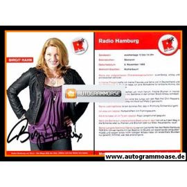 Autogramm Radio | Hamburg | Birgit HAHN | 2010er (Portrait Color)