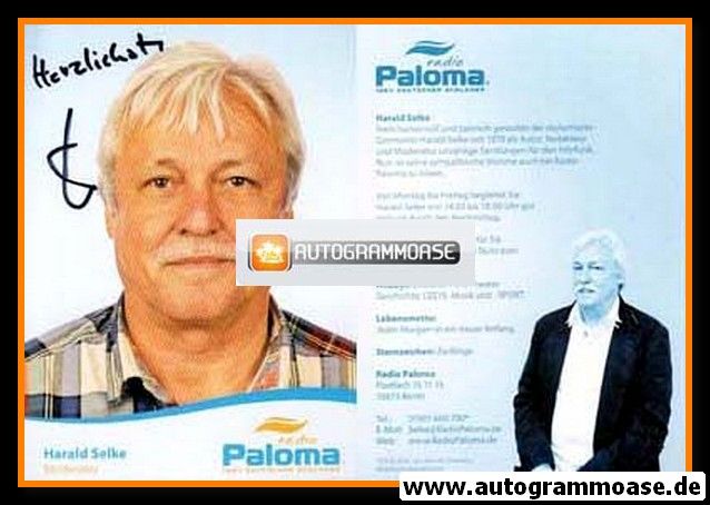Autogramm Radio | Paloma | Harald SELKE | 2010er (Portrait Color)