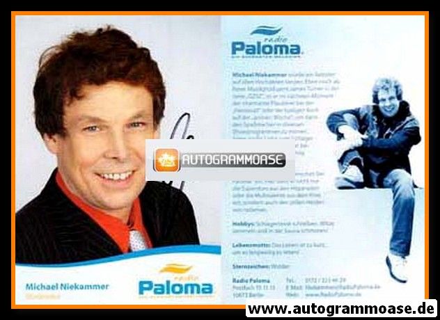 Autogramm Radio | Paloma | Michael NIEKAMMER | 2010er (Portrait Color)