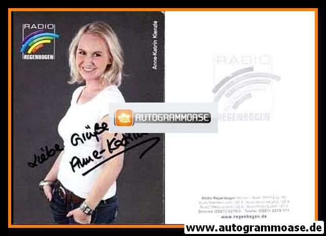 Autogramm Radio | Regenbogen | Anne-Katrin KIENZLE | 2010er (Portrait Color)