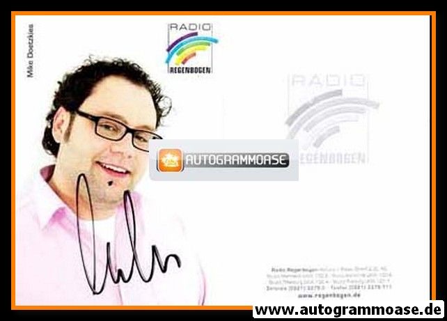 Autogramm Radio | Regenbogen | Mike DOETZKIES | 2010er (Portrait Color)