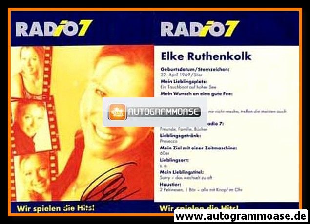 Autogramm Radio | Radio 7 | Elke RUTHENKOLK | 2000er (Portrait Color) 2
