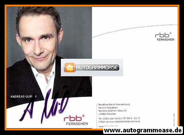 Autogramm TV | RBB | Alexander ULRICH | 2010er (Portrait Color)