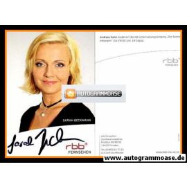 Autogramm TV | RBB | Sarah BECKMANN | 2010er (Portrait Color) 1