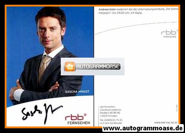 Autogramm TV | RBB | Sascha HINGST | 2010er (Portrait Color) 