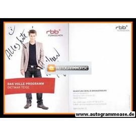 Autogramm TV | RBB | Dietmar TEIGE | 2010er (Portrait Color) 2