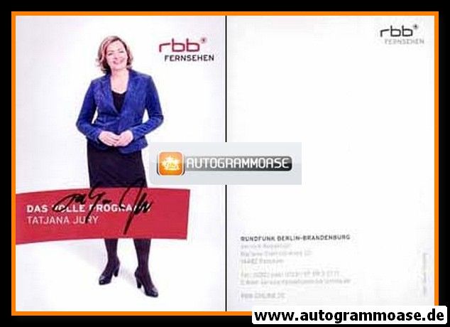 Autogramm TV | RBB | Tatjana JURY | 2010er (Portrait Color) Kröning