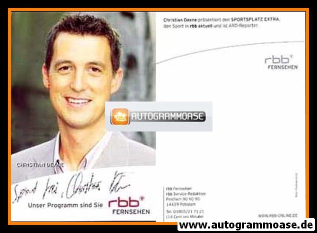 Autogramm TV | RBB | Christian DEXNE | 2010er "Sportsplatz Extra"