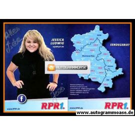 Autogramm Radio | RPR1. | Jessica LUDWIG | 2010er (Portrait blau)