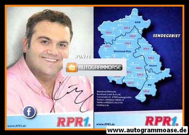 Autogramm Radio | RPR1. | Andreas KUNZE | 2010er (Portrait blau)