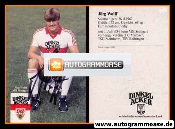 Autogramm Fussball | VfB Stuttgart | 1984 | Jörg WOLFF