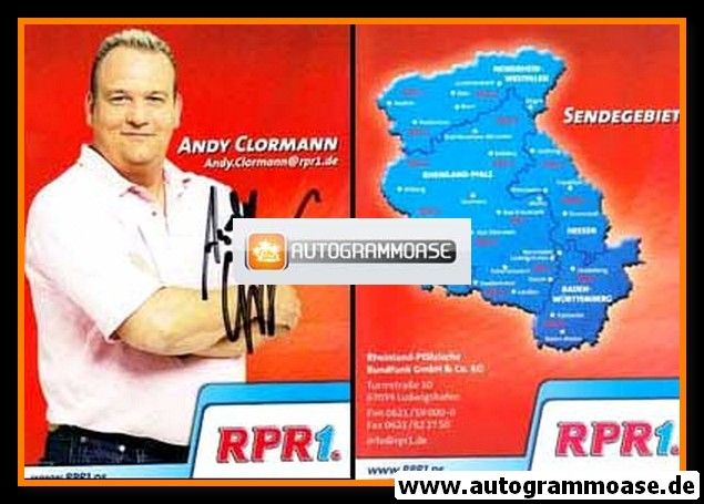 Autogramm Radio | RPR1. | Andy CLORMANN | 2010er (Portrait rot)