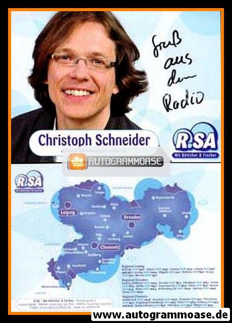 Autogramm Radio | R.SA | Christoph SCHNEIDER | 2010er (Portrait Color)