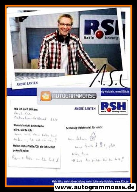 Autogramm Radio | R.SH | Andre SANTEN | 2010er (Portrait Color)