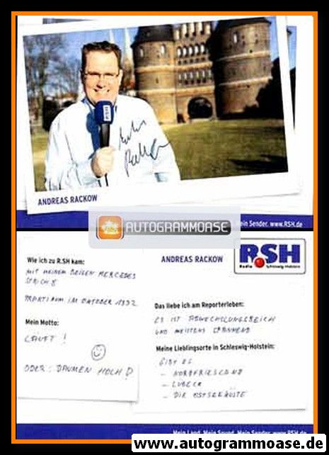 Autogramm Radio | R.SH | Andreas RACKOW | 2010er (Portrait Color)