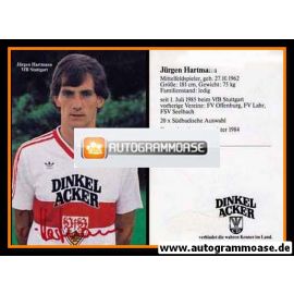 Autogramm Fussball | VfB Stuttgart | 1985 | Jürgen HARTMANN
