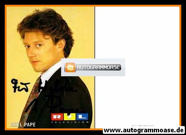 Autogramm TV | RTL | Axel PAPE | 1990er (Portrait Color) Horn-Lingk